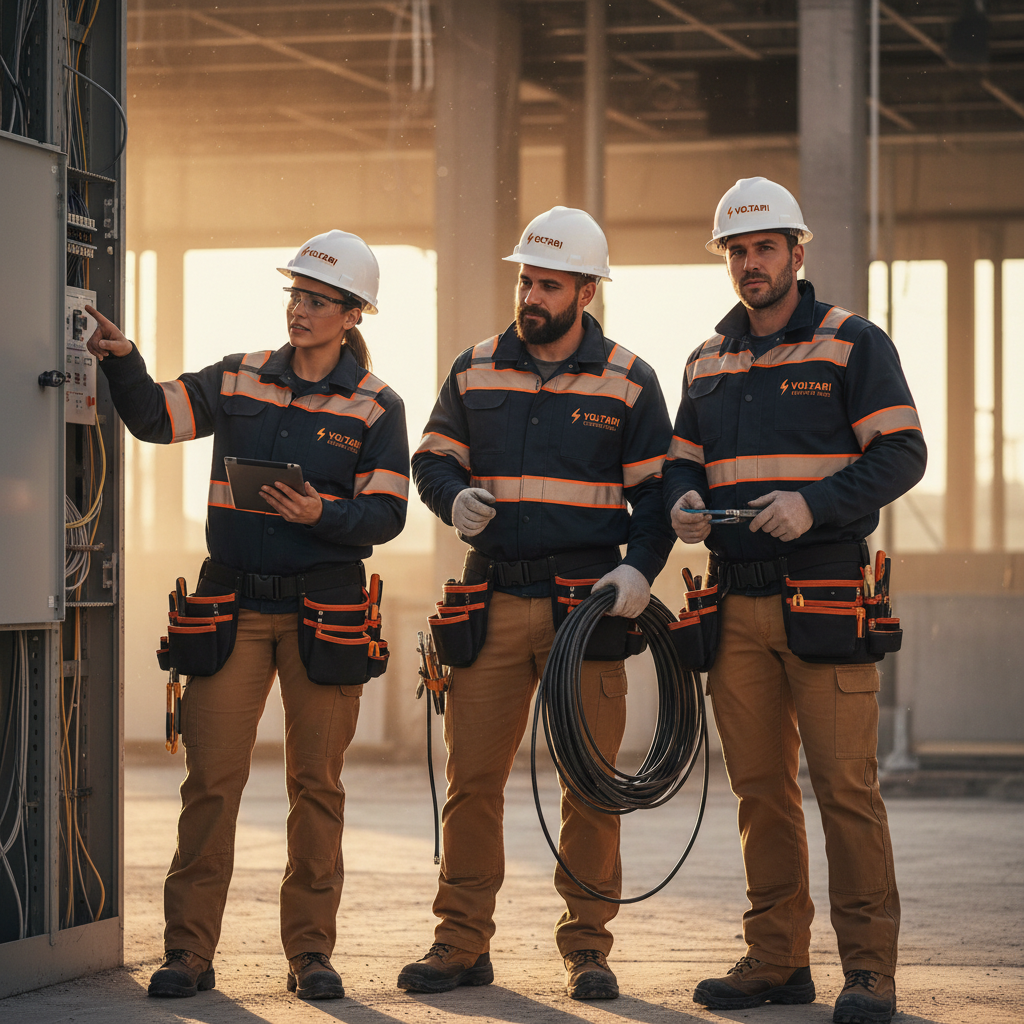 Voltari Electric Pros team on job site